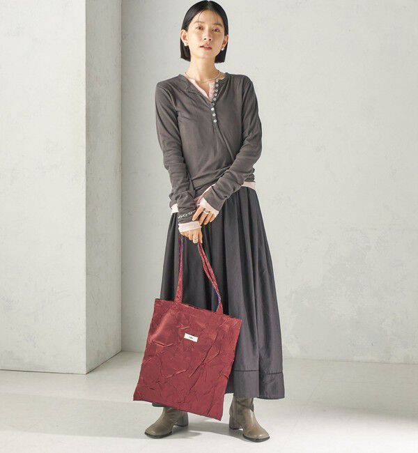 SHIPS for women「【SHIPS別注】Uhr: クラッシュ サテン トート バッグ」|トートバッグ|