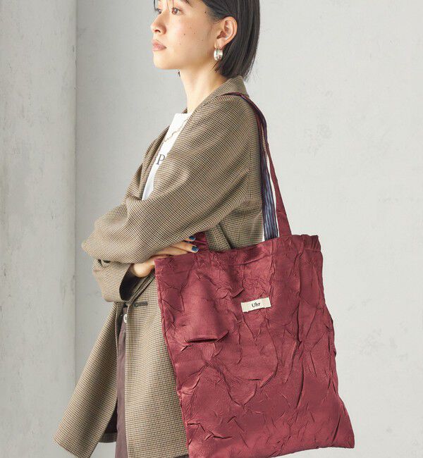 SHIPS for women「【SHIPS別注】Uhr: クラッシュ サテン トート バッグ」|トートバッグ|