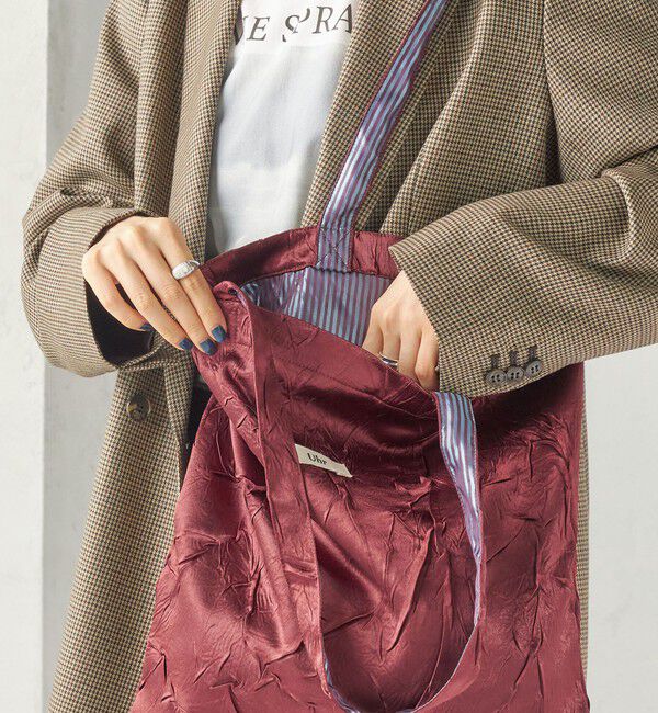 SHIPS for women「【SHIPS別注】Uhr: クラッシュ サテン トート バッグ」|トートバッグ|