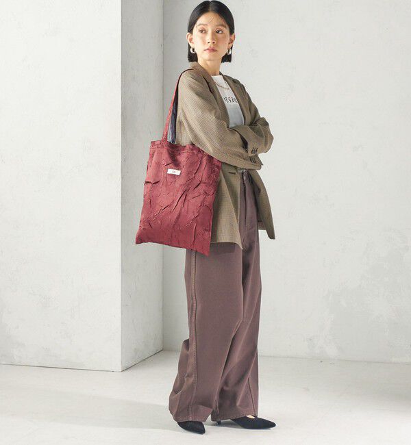 SHIPS for women「【SHIPS別注】Uhr: クラッシュ サテン トート バッグ」|トートバッグ|