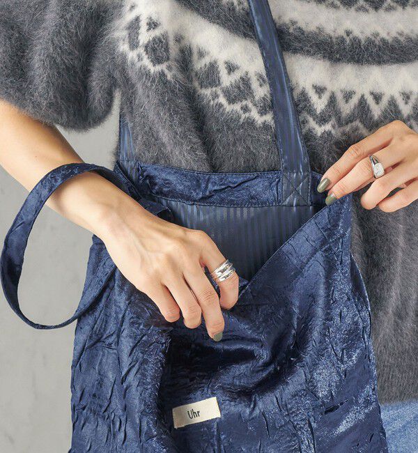 SHIPS for women「【SHIPS別注】Uhr: クラッシュ サテン トート バッグ」|トートバッグ|