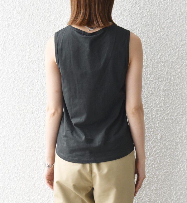 SHIPS any「《予約》SHIPS any:〈洗濯機可能〉レイヤード ノースリ TEE &times; カーディガン セット」|Tシャツ・カットソー|