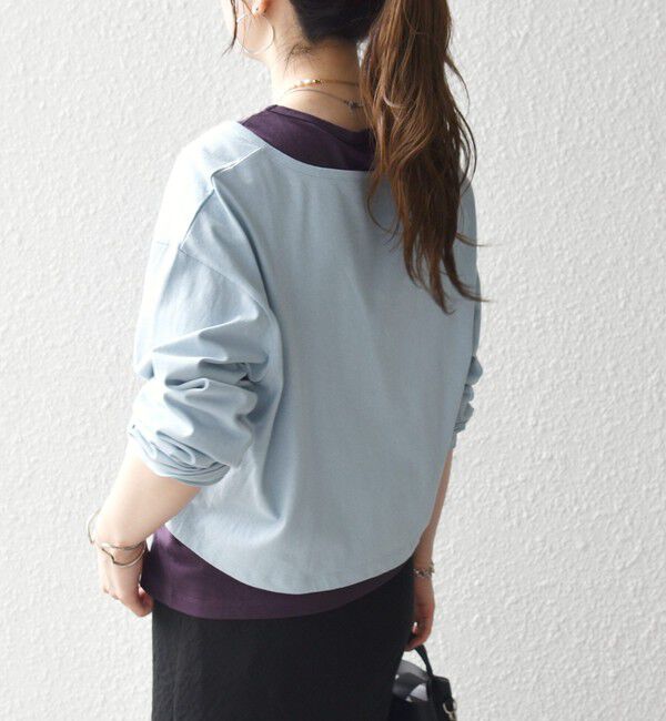 SHIPS any「《予約》SHIPS any:〈洗濯機可能〉レイヤード ノースリ TEE &times; カーディガン セット」|Tシャツ・カットソー|
