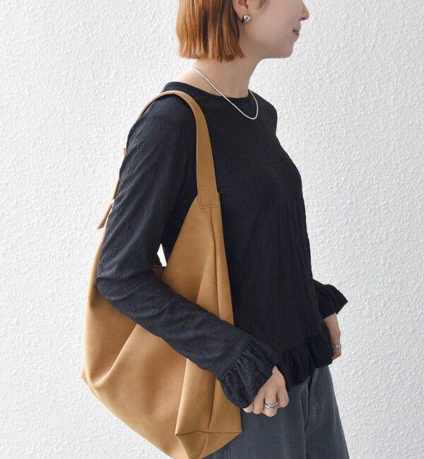 SHIPS any「《予約》SHIPS any:〈洗濯機可能〉フラワー レース ジャカード フリル ヘム プルオーバー」|Tシャツ・カットソー|