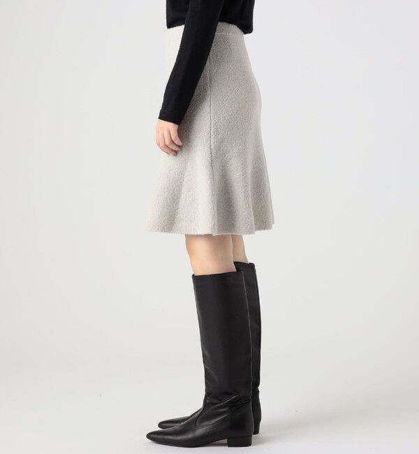 Ballsey「ウールシルクストレッチブークレー フレアミニスカート」|フレア|