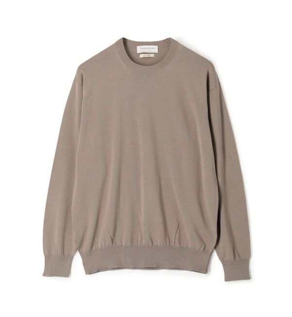 TOMORROWLAND MENS「TOMORROWLAND tricot ギザコットン クルーネックプルオーバーニット」|ニット・セーター|45 ベージュ