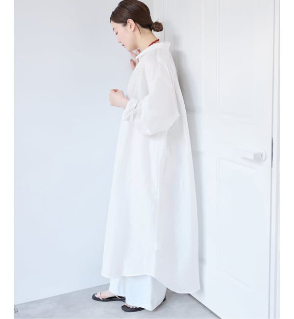 IENA「ラミーリヨセルシャツワンピース」|ワンピース|