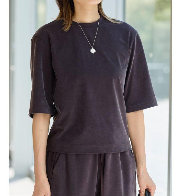 IENA LA BOUCLE「《追加/洗濯機洗い可》IENA LA BOUCLE Cupra mix Tシャツ」|Tシャツ・カットソー|ブラウン