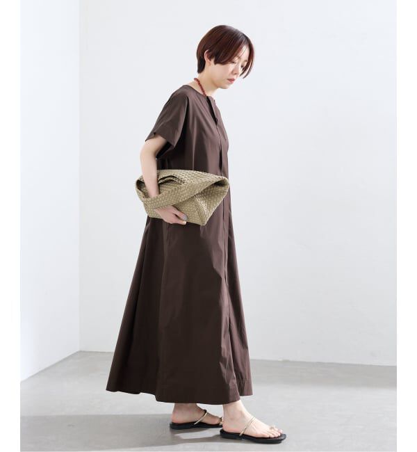 IENA「タイプライターノーカラーワンピース」|ワンピース|
