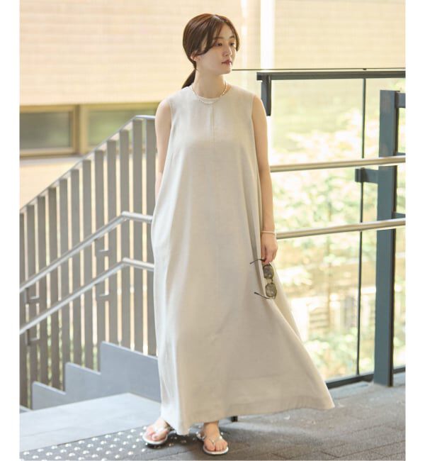 IENA「《手洗い可》EN ノースリーブワンピース」|ワンピース|