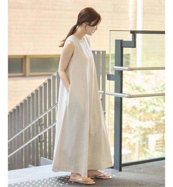 IENA「《手洗い可》EN ノースリーブワンピース」|ワンピース|