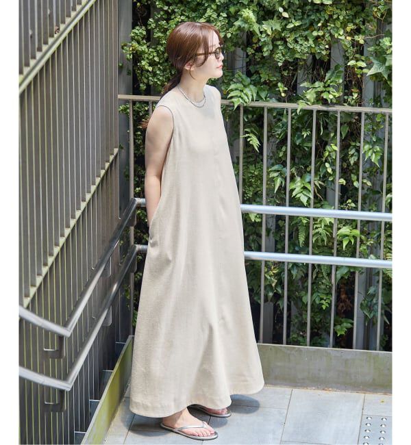 IENA「《手洗い可》EN ノースリーブワンピース」|ワンピース|