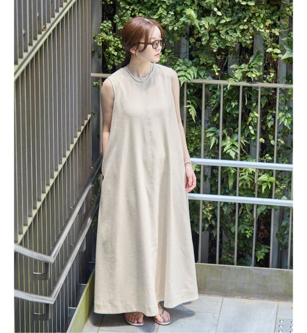 IENA「《手洗い可》EN ノースリーブワンピース」|ワンピース|
