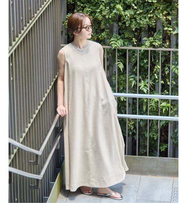 IENA「《手洗い可》EN ノースリーブワンピース」|ワンピース|