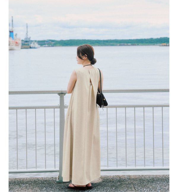 IENA「《手洗い可》EN ノースリーブワンピース」|ワンピース|
