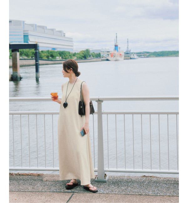 IENA「《手洗い可》EN ノースリーブワンピース」|ワンピース|