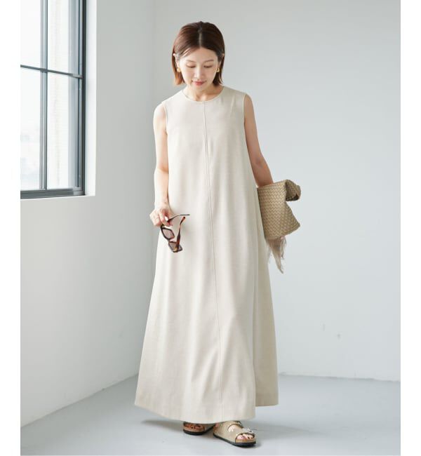 IENA「《手洗い可》EN ノースリーブワンピース」|ワンピース|