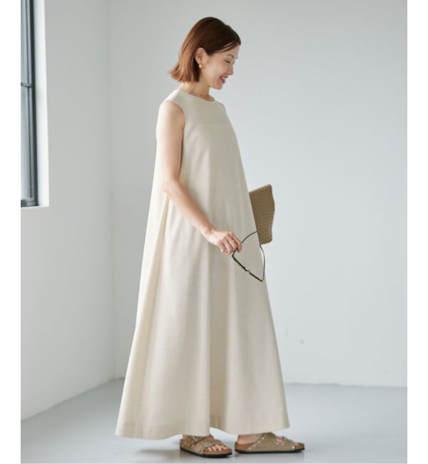IENA「《手洗い可》EN ノースリーブワンピース」|ワンピース|