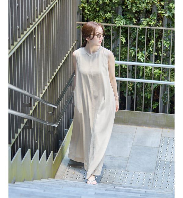 IENA「《手洗い可》EN ノースリーブワンピース」|ワンピース|