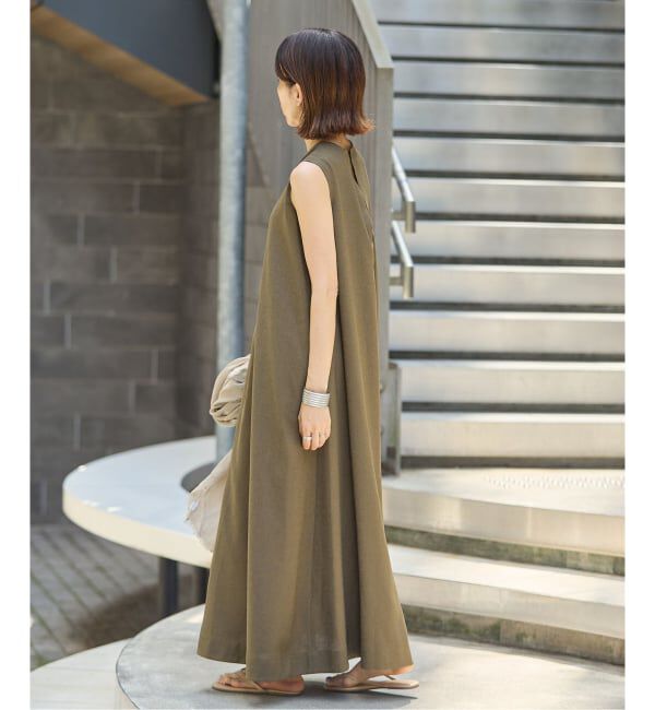 IENA「《手洗い可》EN ノースリーブワンピース」|ワンピース|