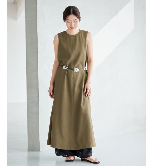 IENA「《手洗い可》EN ノースリーブワンピース」|ワンピース|