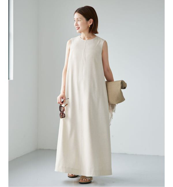 IENA「《手洗い可》EN ノースリーブワンピース」|ワンピース|