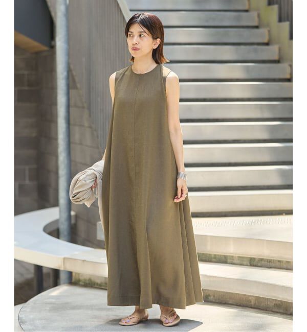 IENA「《手洗い可》EN ノースリーブワンピース」|ワンピース|