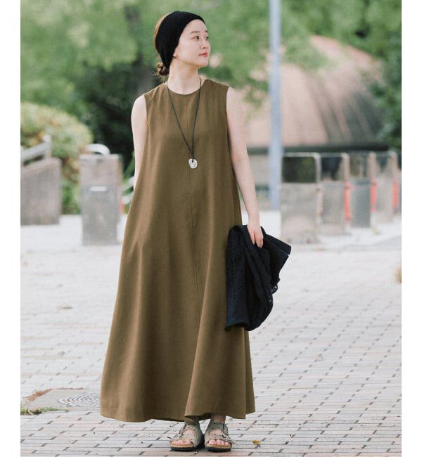 IENA「《手洗い可》EN ノースリーブワンピース」|ワンピース|
