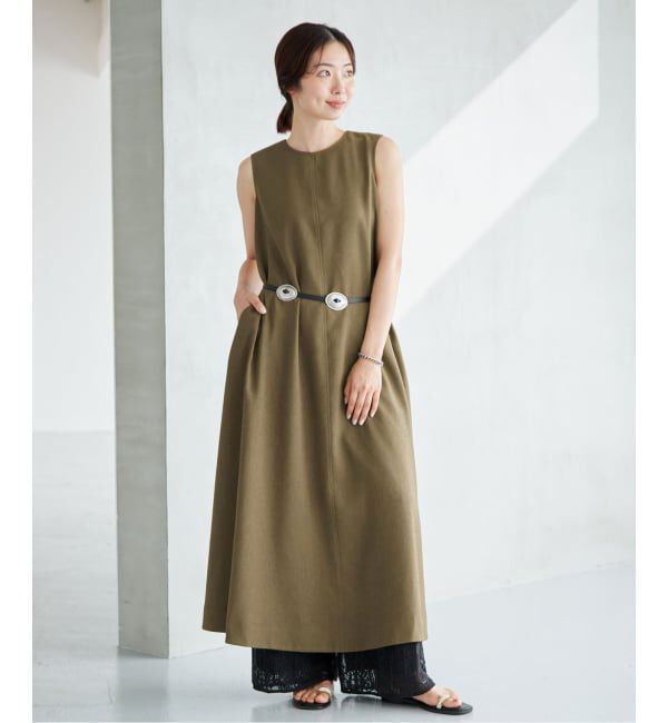 IENA「《手洗い可》EN ノースリーブワンピース」|ワンピース|