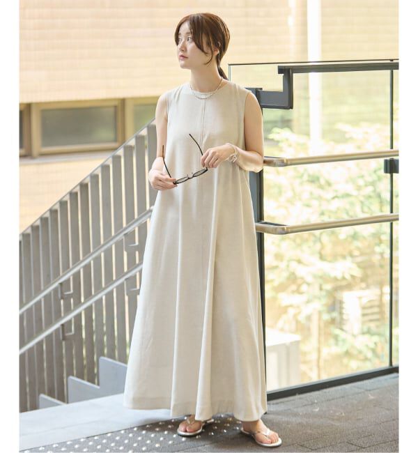 IENA「《手洗い可》EN ノースリーブワンピース」|ワンピース|