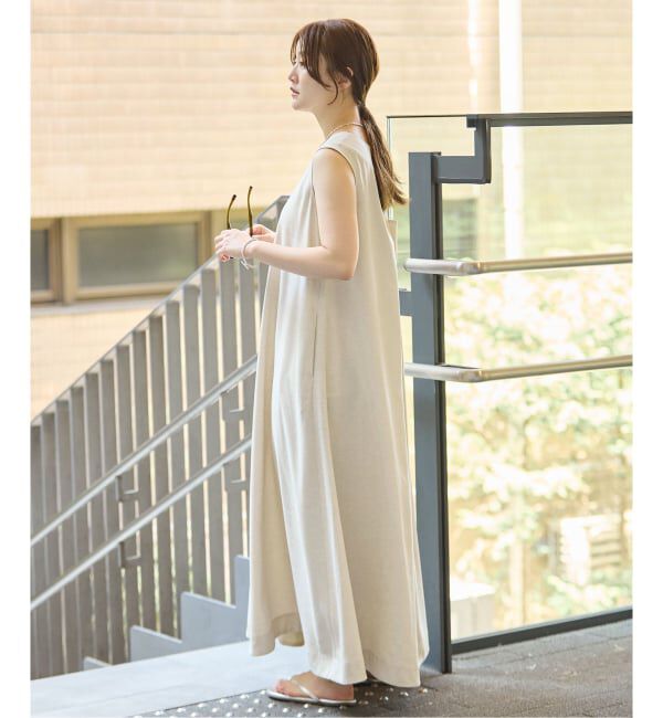 IENA「《手洗い可》EN ノースリーブワンピース」|ワンピース|