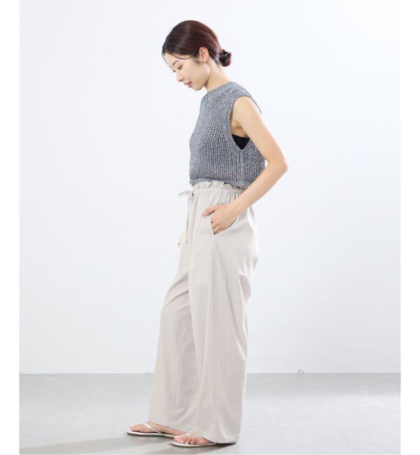 IENA「《接触冷感/UVカット》マットツイルイージーパンツ」|その他|