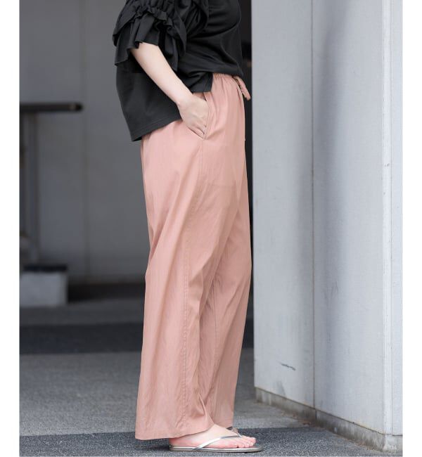 IENA「《接触冷感/UVカット》マットツイルイージーパンツ」|その他|