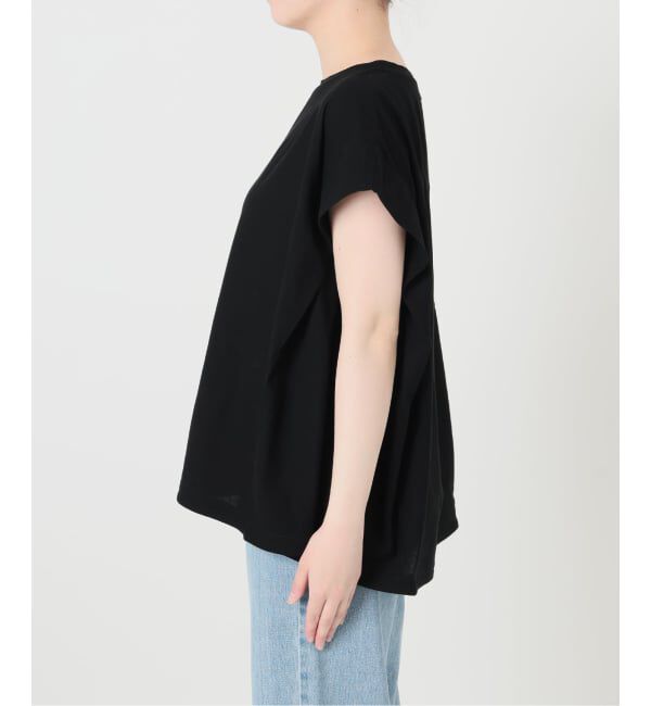 IENA「《追加2/接触冷感》フレンチタックスリーブ ドロストTシャツ」|Tシャツ・カットソー|