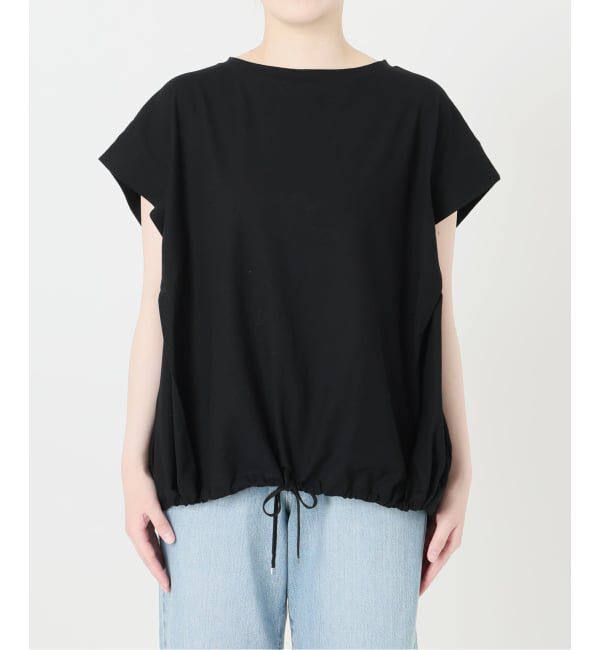 IENA「《追加2/接触冷感》フレンチタックスリーブ ドロストTシャツ」|Tシャツ・カットソー|