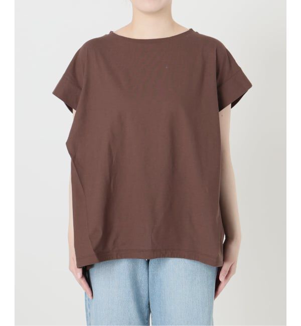 IENA「《追加2/接触冷感》フレンチタックスリーブ ドロストTシャツ」|Tシャツ・カットソー|