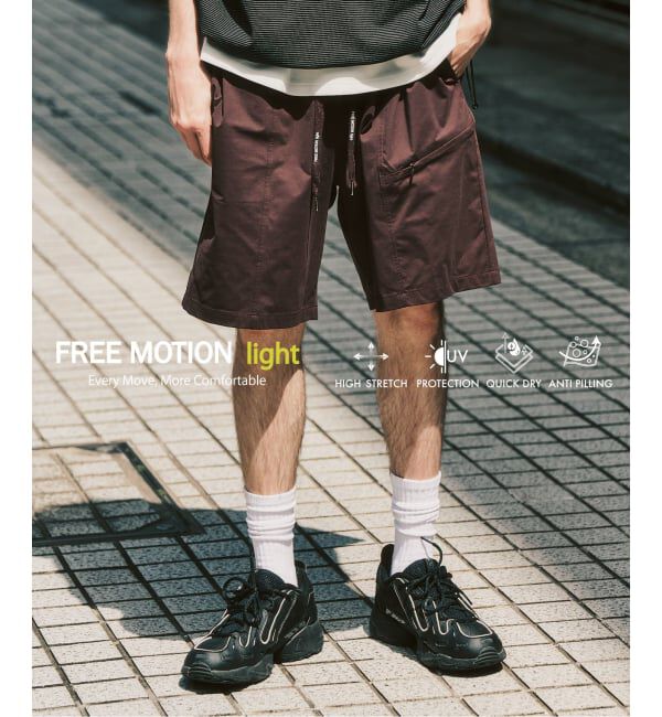 417 EDIFICE「【FREE MOTION LIGHT】ショートパンツ」|その他|ブラウン