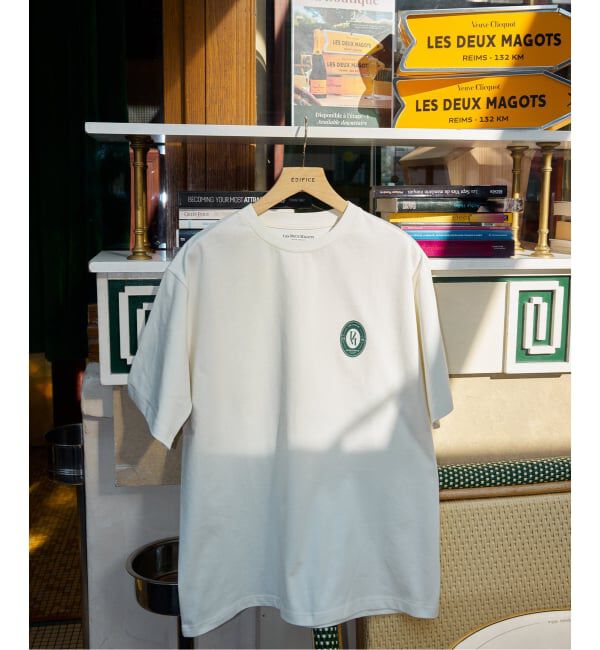 EDIFICE「LES DEUX MAGOTS (ドゥマゴ) レタリング Tシャツ」|Tシャツ・カットソー|