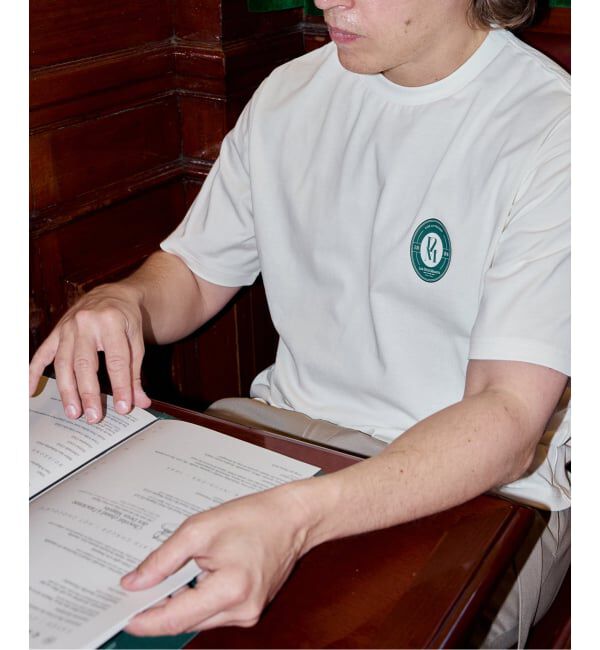 EDIFICE「LES DEUX MAGOTS (ドゥマゴ) レタリング Tシャツ」|Tシャツ・カットソー|