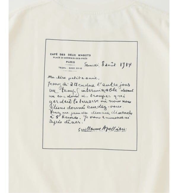 EDIFICE「LES DEUX MAGOTS (ドゥマゴ) レタリング Tシャツ」|Tシャツ・カットソー|