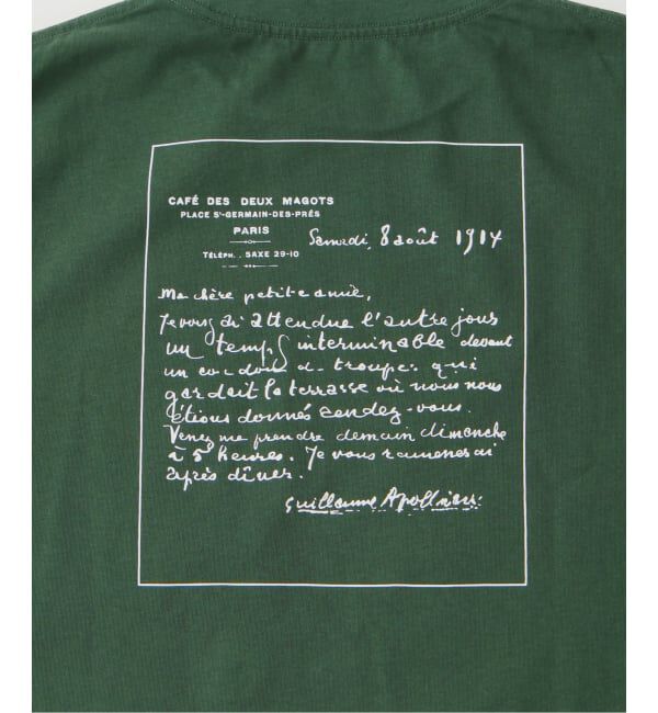 EDIFICE「LES DEUX MAGOTS (ドゥマゴ) レタリング Tシャツ」|Tシャツ・カットソー|