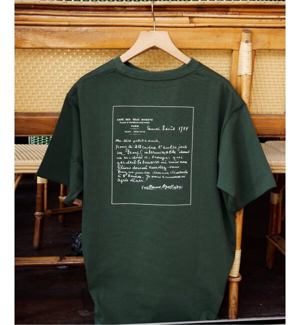EDIFICE「LES DEUX MAGOTS (ドゥマゴ) レタリング Tシャツ」|Tシャツ・カットソー|