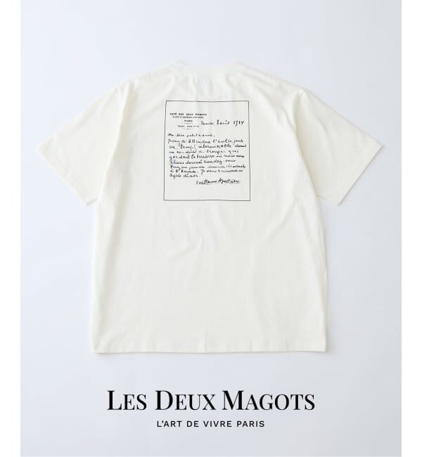 EDIFICE「LES DEUX MAGOTS (ドゥマゴ) レタリング Tシャツ」|Tシャツ・カットソー|