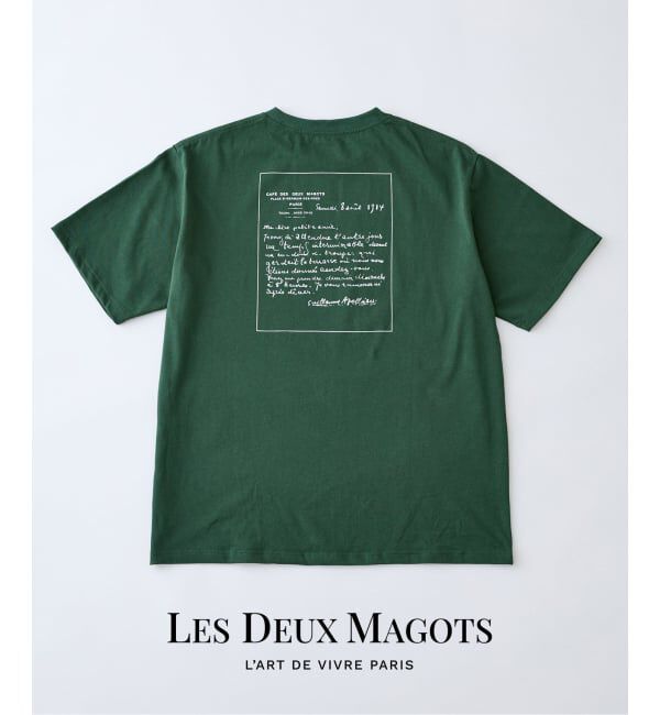 EDIFICE「LES DEUX MAGOTS (ドゥマゴ) レタリング Tシャツ」|Tシャツ・カットソー|