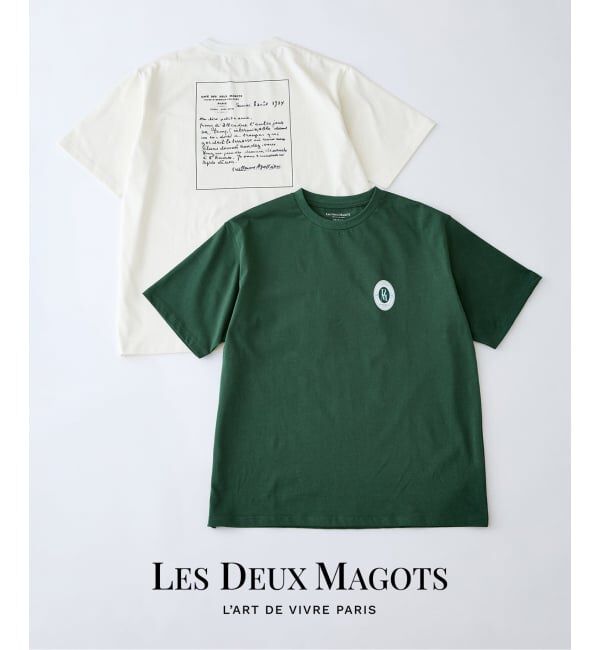 EDIFICE「LES DEUX MAGOTS (ドゥマゴ) レタリング Tシャツ」|Tシャツ・カットソー|