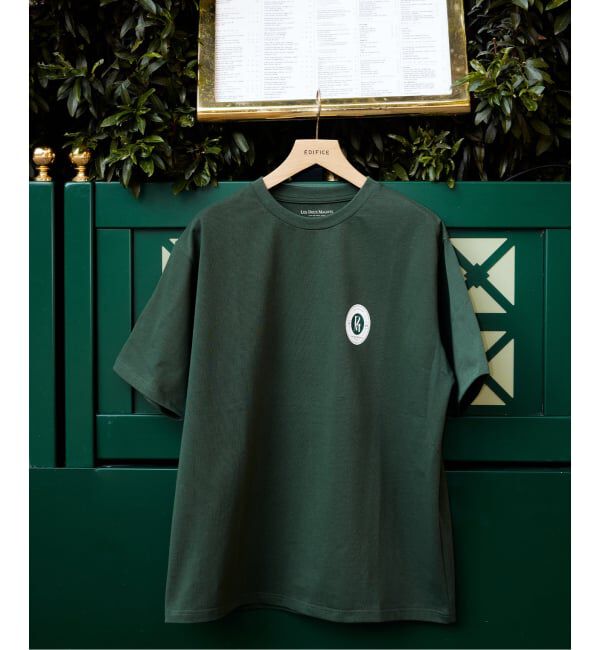 EDIFICE「LES DEUX MAGOTS (ドゥマゴ) レタリング Tシャツ」|Tシャツ・カットソー|グリーン