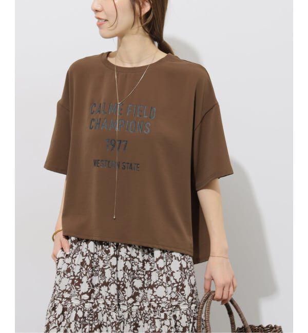 JOURNAL STANDARD relume「2WAYジョーゼットロゴTEE」|Tシャツ・カットソー|ブラウン