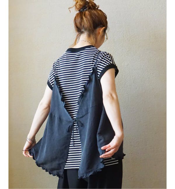 journal standard luxe「ヴィンテージローン フリルキャミブラウス」|シャツ・ブラウス|ブラック