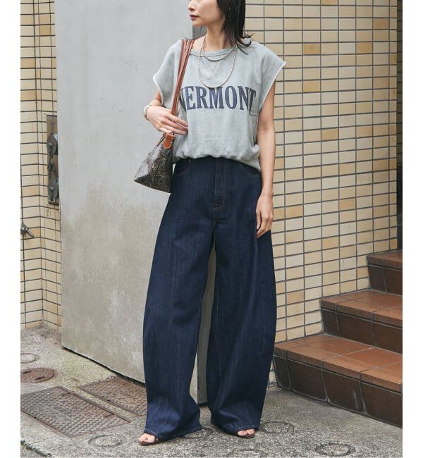 journal standard L'essage「裏毛ノースリーブ ロゴプルオーバー」|Tシャツ・カットソー|
