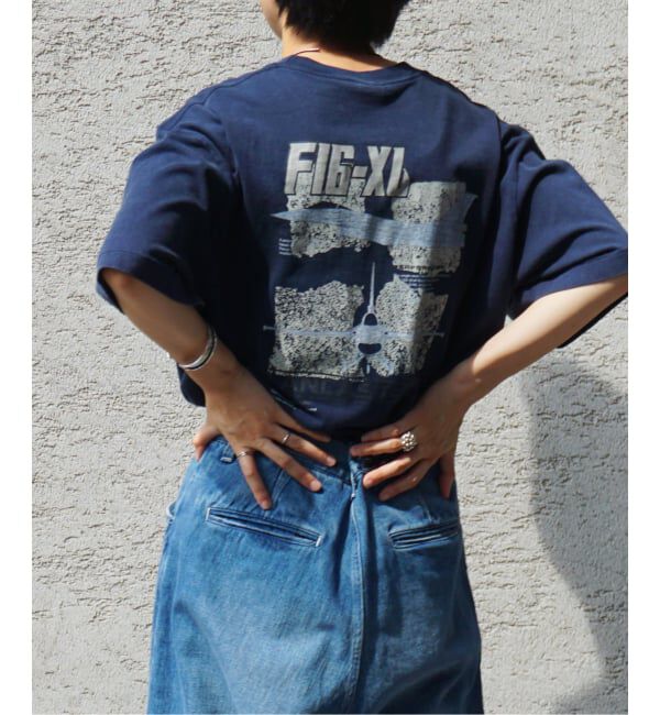journal standard luxe「Faded graphic Print T」|Tシャツ・カットソー|ネイビー